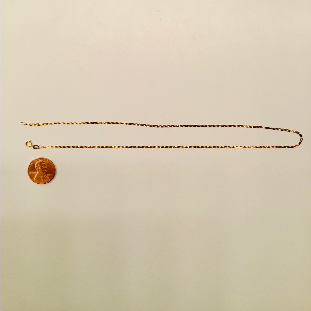 16” 14k gold delicate necklace